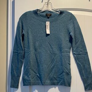 J. Crew Light Teal Women's Cashmere Crew Neck Sweater